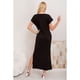 thumbnail image 3 of Vestido Largo Mujer Recto Escote V Bolsilos Manga Corta 3378, 3 of 3