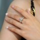 thumbnail image 5 of Anillos de Boda para Mujer de Moissanita de 2 Quilates, Anillos de Diamante Corte Redondo S925 de Plata Esterlina Color D VVS1, Opción Ideal para Cumpleaños, Aniversario y Ocasiones Románticas con, 5 of 6