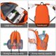 thumbnail image 5 of Mochila FENGDONG ligera a prueba de agua de 35 litros para viajes, color naranja, 5 of 6
