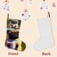 thumbnail image 3 of Pug Tema: Calcetines de Navidad, fino lino blanco para colgar en escaleras y chimenea, decoración navideña para el hogar, regalo de Navidad.54cm×38cm, 3 of 5