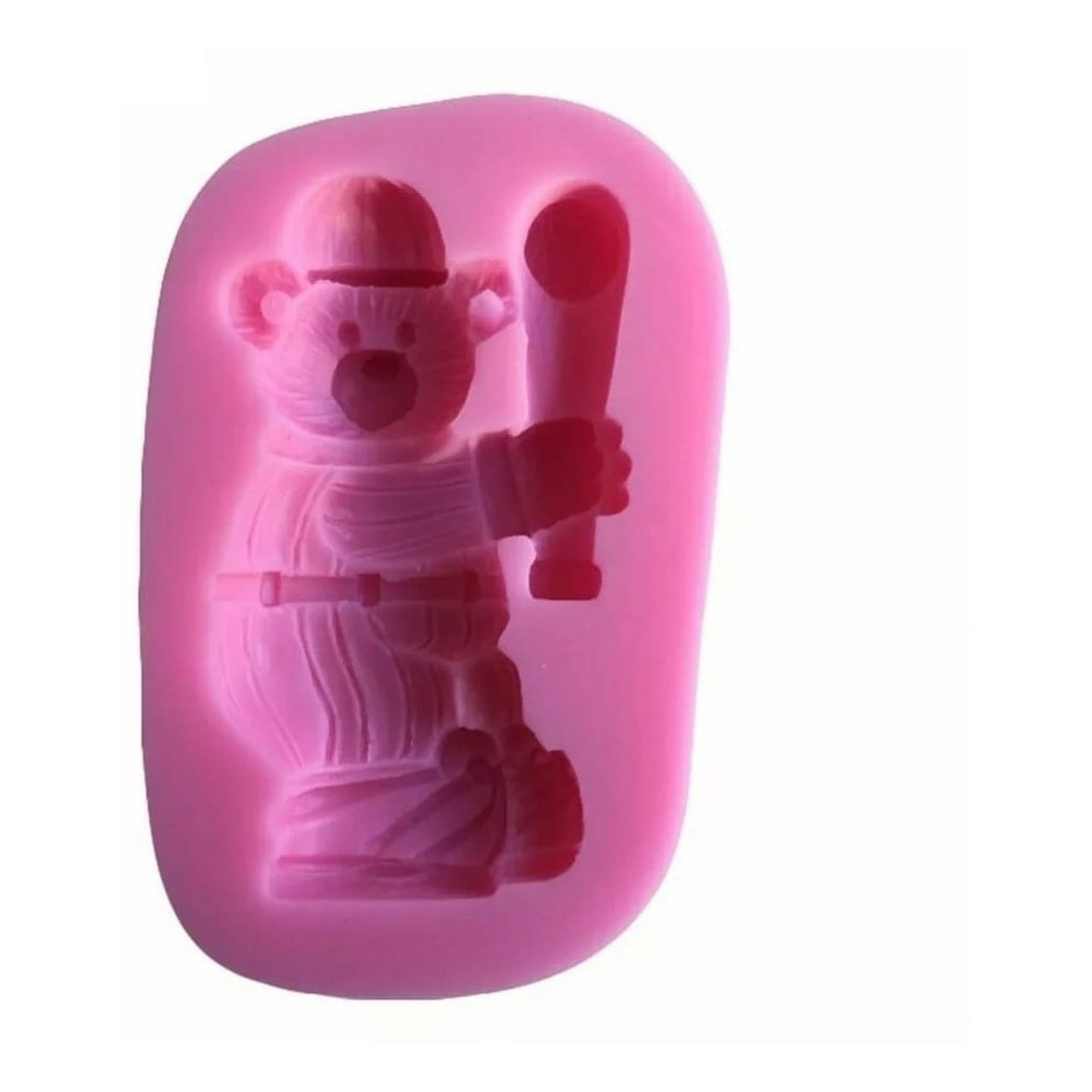 Genérico - Molde De Silicona Molde Oso Molde Fondant Oso Beisbol Bate