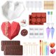 thumbnail image 1 of Juego de moldes Qefuna corazón de diamante para chocolate y caramelos – 22 cm, 1 of 7