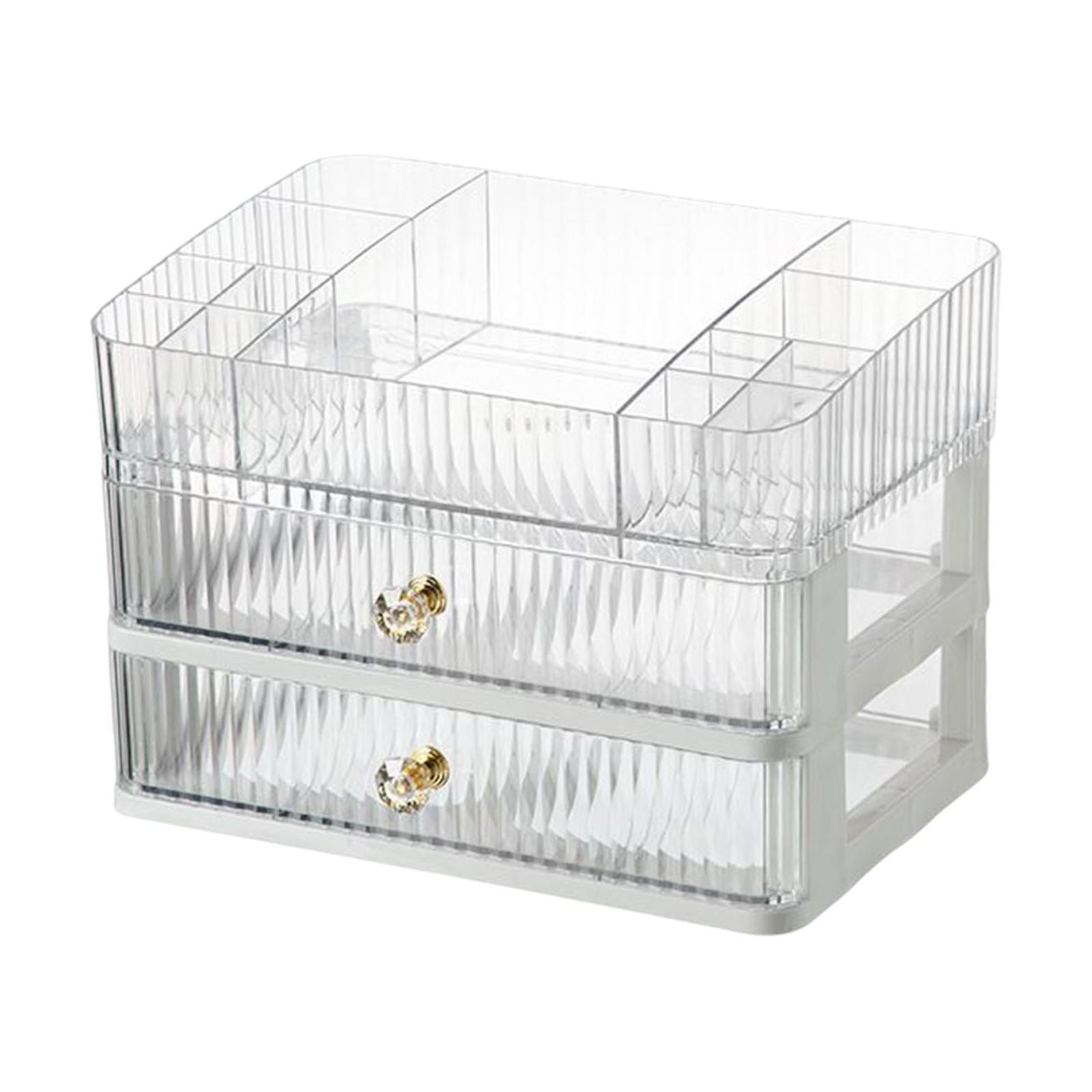 Magideal - Caja De Cosméticos Exhibición De Cosméticos Vitrinas De Cosméticos, Vitrina De Cosméticos Caja De Almacenamiento De Cosméticos Para Escritorio De Baño Transparente De 3 Niveles