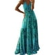 thumbnail image 1 of Vestido largo informal de verano para mujer, sin mangas, color liso, cintura alta, sexy, con escote en V profundo, 1 of 5