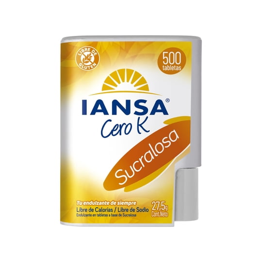 Endulzante Tableta Sucralosa Display 500 Un Iansa Cero K