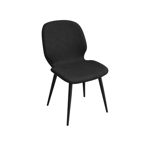 Habita2 Chile - Silla De Comedor Con Tapiz Lino Gabriel Negro