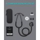 thumbnail image 3 of Estetoscopio Clairre de un solo cabezal para médicos y enfermeras, color negro, 3 of 9