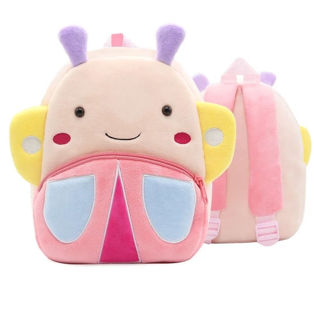 Cute Cartoon Animals Children's Backpack with Adjustable Shoulder Straps Kindergarten Plush Bag for Comfortable and Breathable