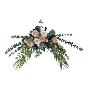 Magideal - Fondo De Decoración De Flores De Rosa De Seda Arreglo De Centro De Mesa Multipropósito Para Accesorios Fotográficos Sala De Estar Fiestas Rosado