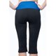 thumbnail image 2 of Jess de Meiko Leggings Capri Casual Athleisure para Mujer con Cintura Doblada en Contraste Elástica Negro y Azul S, 2 of 6