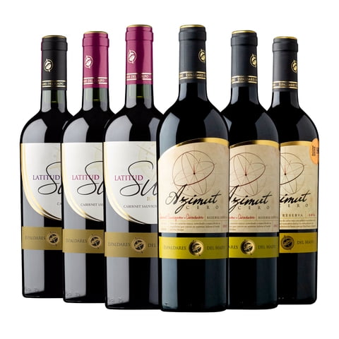 Latitud Sur - Caja X6 Vinos Mix Reserva Y Azimut Cer
