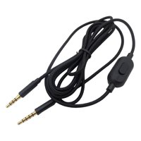Magideal - Para Astro A10 A40 A30 Auriculares Para Juegos Línea De Cable De Audio De 3,5Mm, Botón De Silencio Control De Volumen Cable De Auriculares 2M Cable De