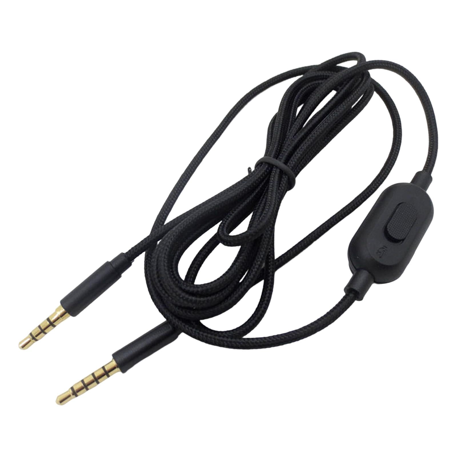 Magideal - Para Astro A10 A40 A30 Auriculares Para Juegos Línea De Cable De Audio De 3,5mm, Botón De Silencio Control De Volumen Cable De Auriculares 2m Cable De