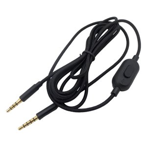 Magideal - Para Astro A10 A40 A30 Auriculares Para Juegos Línea De Cable De Audio De 3,5Mm, Botón De Silencio Control De Volumen Cable De Auriculares 2M Cable De
