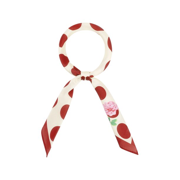 INSPIRA CHIC Pañuelo Cuadrado de Lunares de 70 cm Bufandas para el Cuello Pañuelo Pañuelo para la Cabeza para Mujeres Vino Rojo Rosa 27.56*27.56"(L*W)