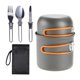 thumbnail image 2 of Utensilios De Cocina Para Acampar Senderismo Juego De Desorden Al Aire Libre Sartén Plegable Cubiertos Tenedor Naranja, 2 of 5