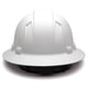thumbnail image 4 of Casco con trinquete Pyramex Ridgeline de ala completa con 4 puntas, color blanco, 4 of 5