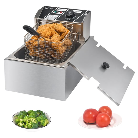 Freidora Profunda Swinod 1700W 9.1L Acero Inoxidable de Sobremesa