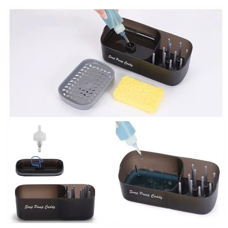 Genérico - Dispensador De Jabón Soporte De Esponja Almacenamiento