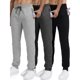 thumbnail image 1 of Pantalones jogger para hombre, pack de 3, fleece, 60 % algodón y 40 % poliéster, 1 of 3
