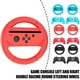 thumbnail image 4 of Volante de carreras para Switch 2 JoyCons - Kit de accesorios para mando de juego redondo - con 2 ruedas, 2 empuñaduras, material ABS, 4 of 7