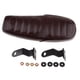 thumbnail image 4 of 63cm Motorcycle Cafe Racer Vintage Seat Flat Brat Saddle Cushion Brown, 4 of 5
