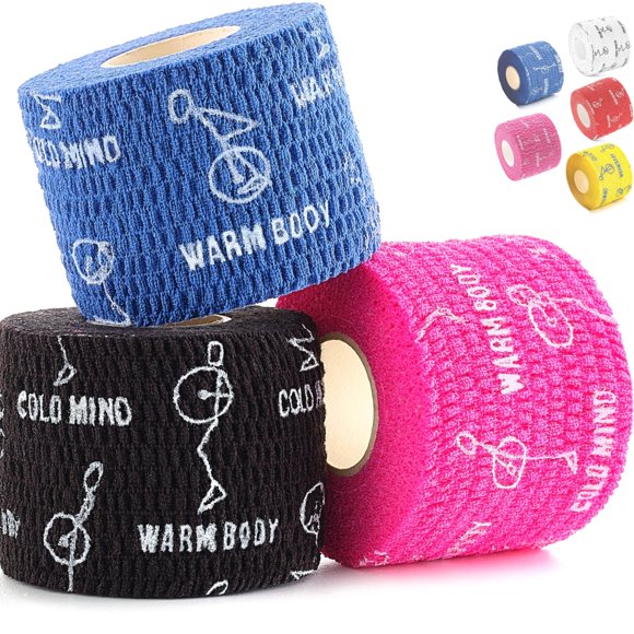 Cinta adhesiva para el pulgar WARM BODY COLD MIND Premium para levantamiento de pesas, 3 rollos