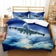 thumbnail image 1 of Scenery Airplane Gift Quilt Duvet Cover Set Bedding Super 3-Piece Bedding Set, 1 of 5