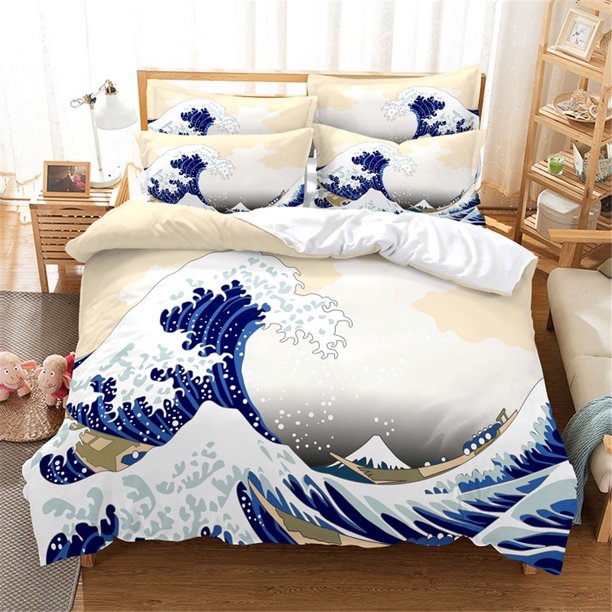 x1230 Bed Sheets Anime Bedding Set Bedding Duvet Cover Set Bedding Set Bed Cover Cotton Bedroom Bed Cover Set Bed Set Bedding 3-Piece Bedding Set (1 Duvet Cover + 2 Pillow Shams) nj1230
