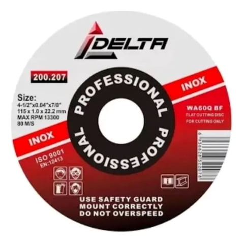 Metalfer - Disco Corte Metal Inox 4 1 2 Caja 50 Unds Delta 200 207