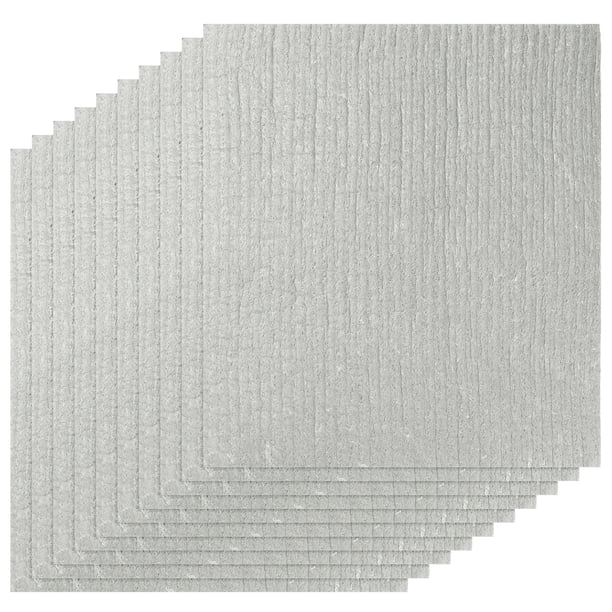REGALWOVEN Paños de Cocina Reutilizables Suecos, Trapos de Esponja de Celulosa Súper Absorbentes, 7" x 8" Gris 10