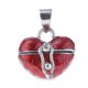 thumbnail image 4 of medallón amor corazón esmalte cremación recuerdo urna colgante ceniza sostenedor rojo, 4 of 5