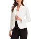 thumbnail image 4 of INSPIRE CHIC Chaqueta de Trabajo para Mujer con Solapa de Cuello, Manga Larga, Traje de Chaqueta, Blanco 3XL, 4 of 6