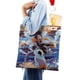 thumbnail image 4 of Cibernético Bolso de tela con estampado de lienzo para mujer, bolsa de compras reutilizable y estética, con cremallera interior, regalo para mujer,40*45cm., 4 of 6