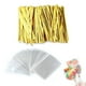 thumbnail image 1 of Bolsas para cake pops (300 unidades), bolsas de celofán con 760 lazos giratorios, para envolver piruletas, caramelos, chocolates y galletas en buffets., 1 of 7