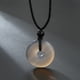thumbnail image 1 of Handmade Braided Necklace with Natural Stone Peace Buckle - Adjustable and Stylish, 1 of 5