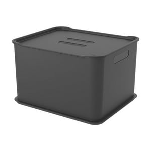 Coza - Caja Organizadora Con Tapa Fit Ultra 23,9L Gris Grafito Gris