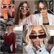 thumbnail image 3 of KUGUAOK Retro Rectangle Sunglasses Women and Men Vintage Small, 3 of 3