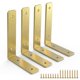 thumbnail image 1 of Soportes de estantería Sanbeeto Gold Heavy Duty de 15 cm, paquete de 4, 1 of 7