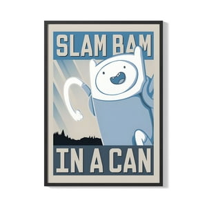 Creango - Cuadro Poster Enmarcado Hora De Aventura Finn El Humano Decorativo