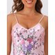 thumbnail image 5 of INSPIRE CHIC Vestido de Tirantes de Satén para Mujer, Camisón de Flores Sedoso con Tirantes Ajustables para Primavera Verano S Rosa, 5 of 6