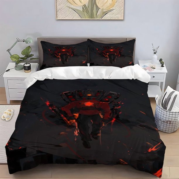 Speaker for Man Red Core Mechanical Speaker Themed Digital Print Three-Piece Set Polyester Anti-Pilling
