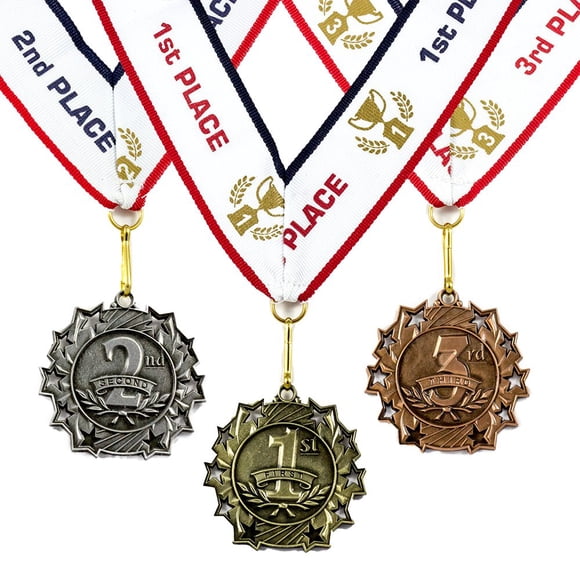 Set de Medallas de Premiación All Quality 1er, 2do y 3er Lugar 3 Piezas