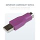 thumbnail image 3 of Adaptador de teclado StarTech.com GC46MFKEY PS/2 (F) a USB (M) morado, 3 of 4