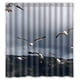 thumbnail image 1 of Cortina de ducha con diseño de gaviota, con ganchos, 167 x 183 cm., 1 of 3