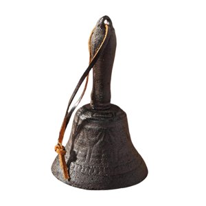 Magideal - Campana De Mano Vintage Multiusos, Decoración De Hierro Desgastado, Campana De Llamada Retro, Adorno Para Alarma, Bar, Decoración Escolar De Navidad