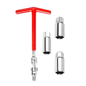 Ioensy - Llave De Tubo Para Bujía, Mango En T De Acero Para Cortacésped, Motocicletas Y Coches