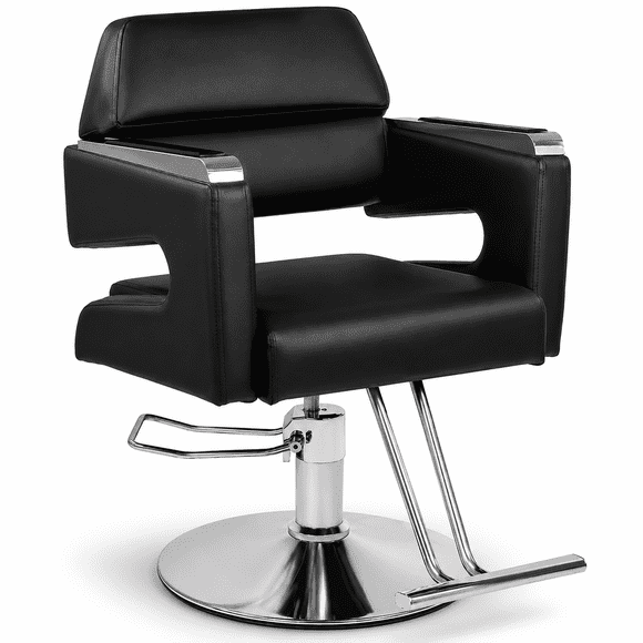 Silla Estetica Barberia Hidraulica Ajustable Respaldo Fijo