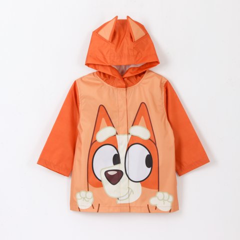 Impermeable Niño Orejas Bingo Naranjo Bluey