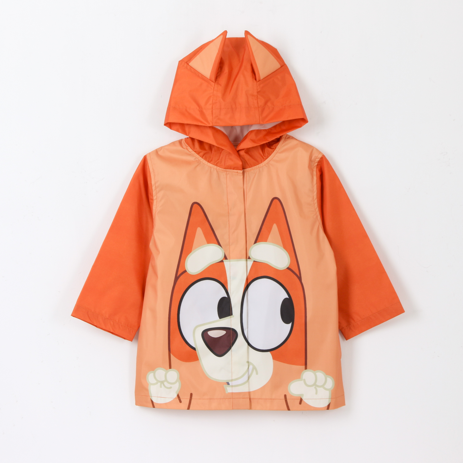 Impermeable Niño Orejas Bingo Naranjo Bluey